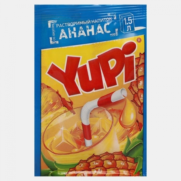 Yupi / Растворимый напиток со вкусом ананаса 1шт 15гр