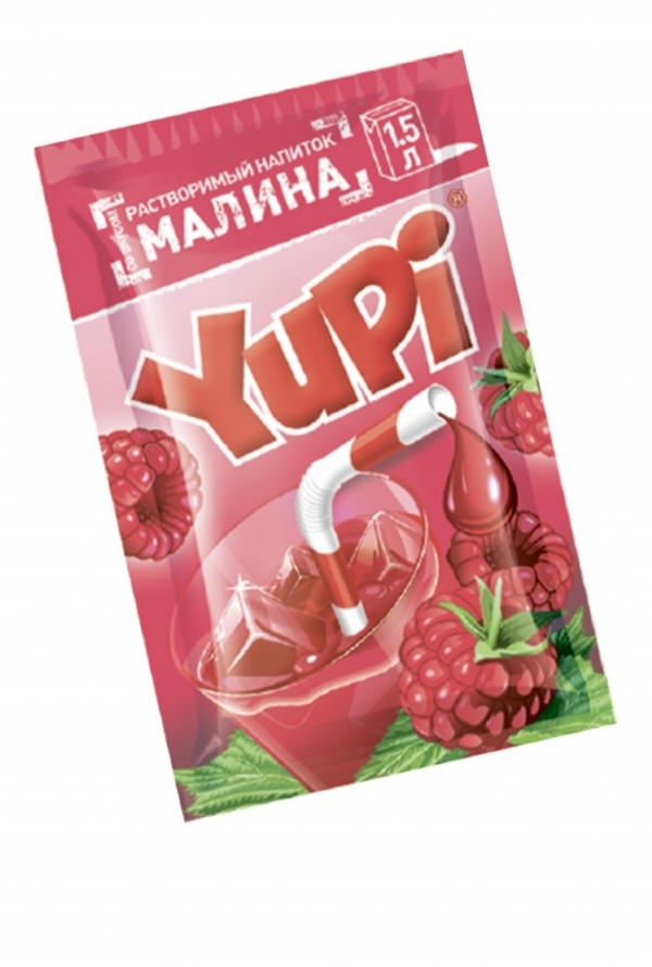 Yupi / Растворимый напиток со вкусом малины1шт 15гр