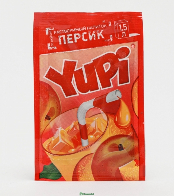 Yupi / Растворимый напиток со вкусом персика 1шт 15гр